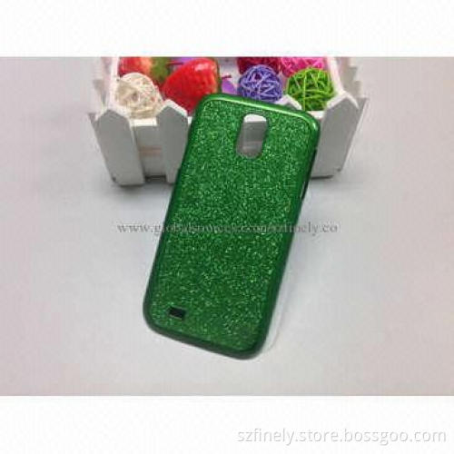 Glitter PC Cases for Samsung S4, Sticker Glitter Sheet on Surface Groove, Shiny and Fashionable